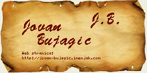 Jovan Bujagić vizit kartica